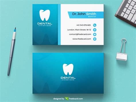 dentist business card free template.